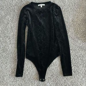 Good American Velvet Snakeskin Bodysuit